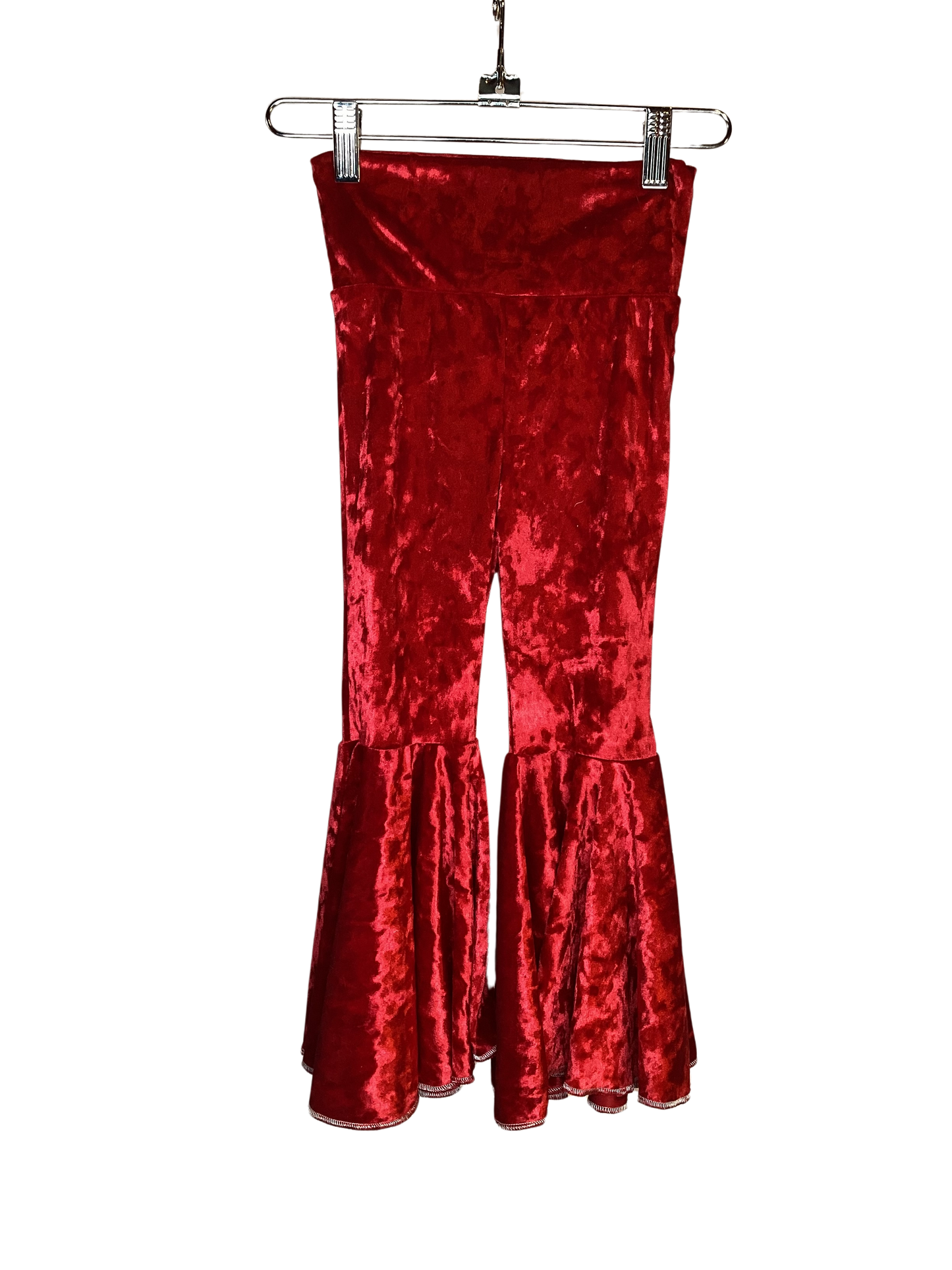 LI’l Daisy Bell Pants in Red Crushed Velvet