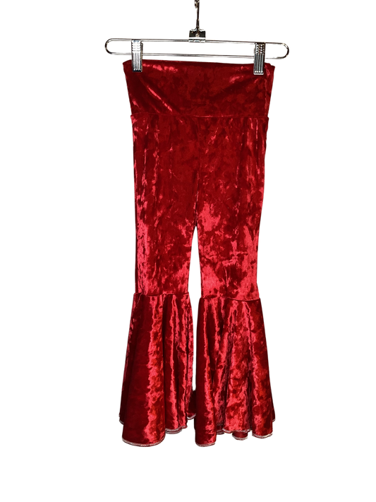 LI’l Daisy Bell Pants in Red Crushed Velvet